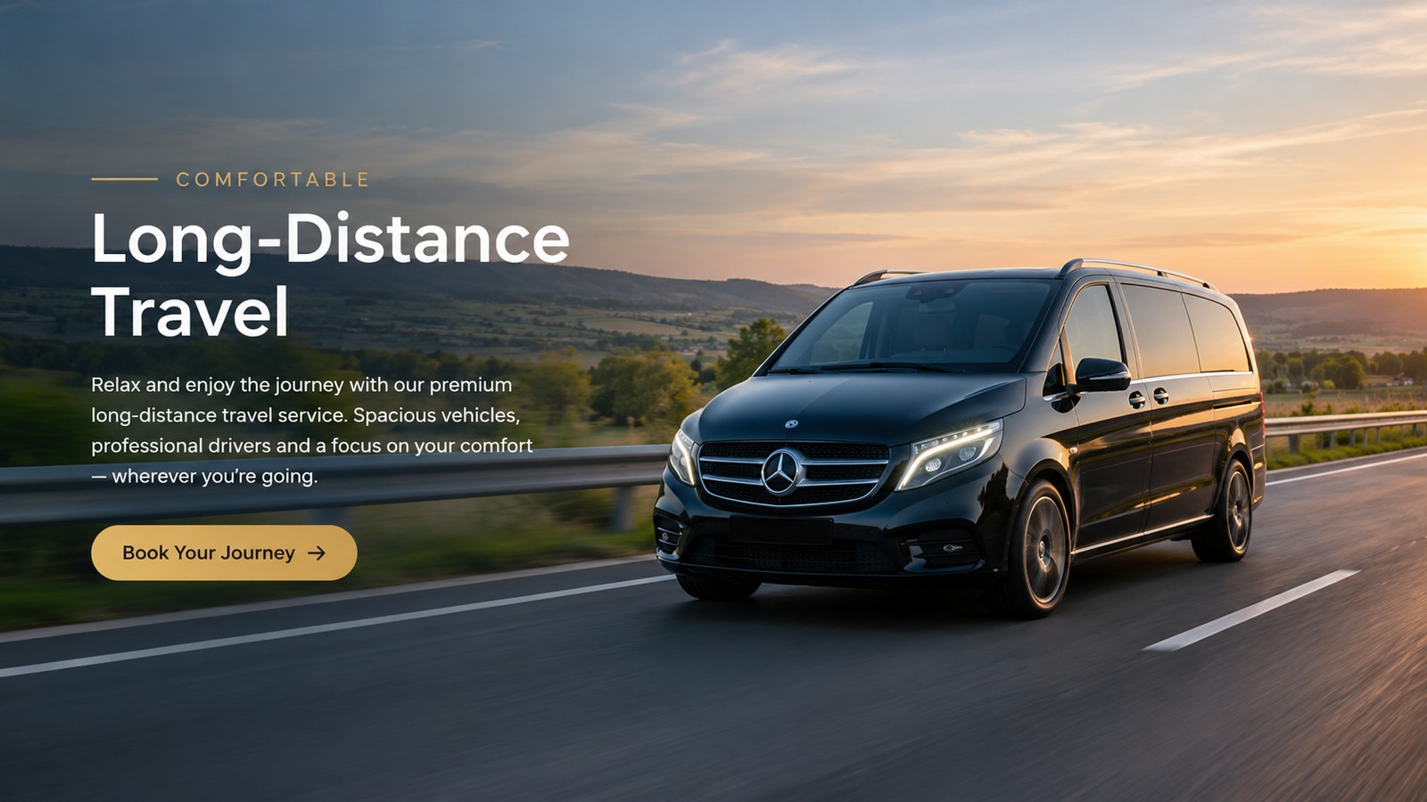 Comfortable long-distance travel and executive chauffeur service